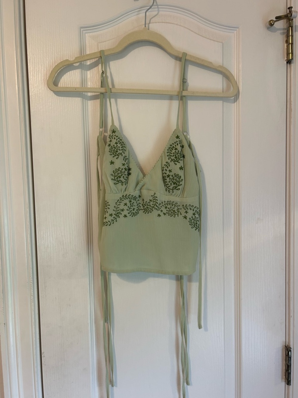 Princess Polly Sage Green Embroidered Spaghetti Strap Skirt Set - Picture 2 of 9